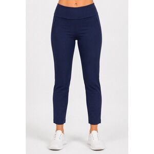 KINONA Women's Blue Golf Pull-On Ankle Pants XS Straight Leg Stretch Pockets